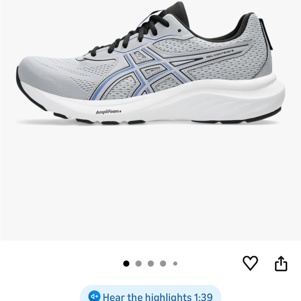 ASICS Men's Gel Contend 9 Piedmont Gray Running Shoes 11 1/2 Extra Wide - Picture 10 of 12